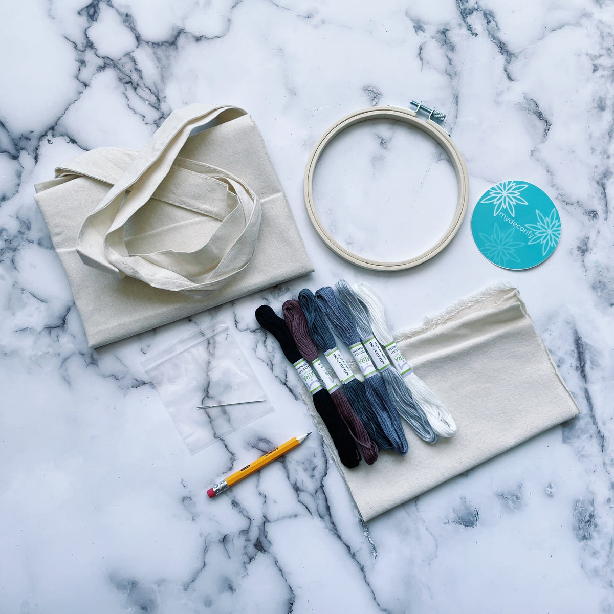 DIY Embroidery Tote Bag Kit
